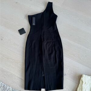 Lulu's Chic Black One-Shoulder Dress